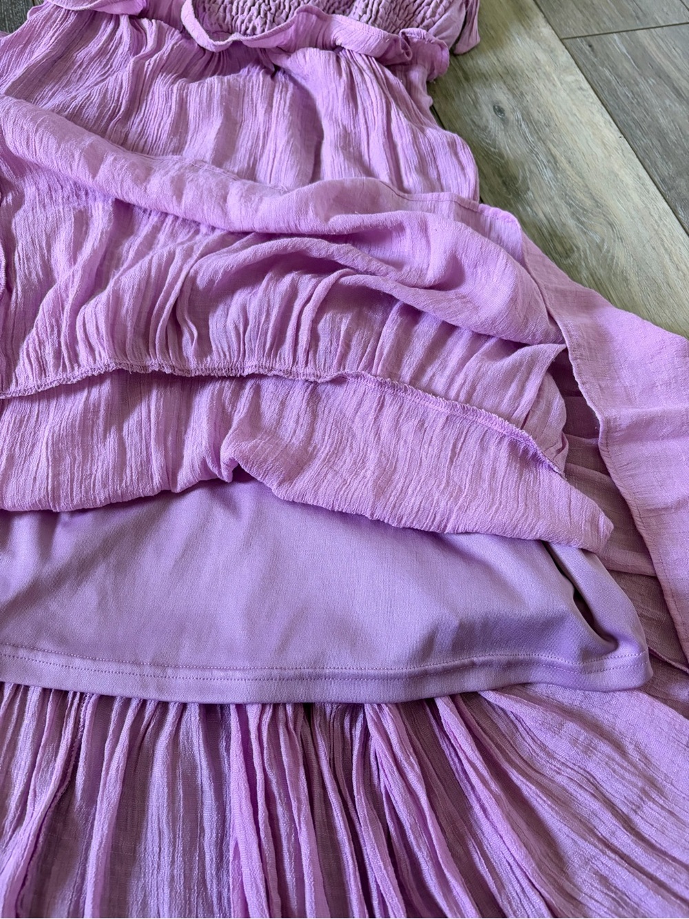 Altar’d State Lavender Tiered Tie-Strap Maxi Dress - Picture 4 of 8